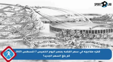 قفزة مفاجئة في سعر الفضة بمصر اليوم الخميس 7 أغسطس 2025… كم بلغ السعر الجديد؟